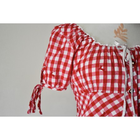CAMICIA STILE TIROLESE  TG. 42 it. MarjomTrachten
