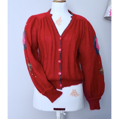 MAGLIA GOLFINO CARDIGAN tg.44/46 it.  Petalo