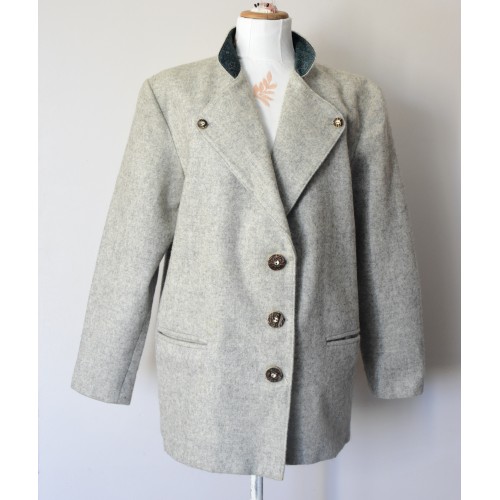 GIACCA BLAZER '90 LANA STILE TIROLESE tg.48 it. Vintage 2
