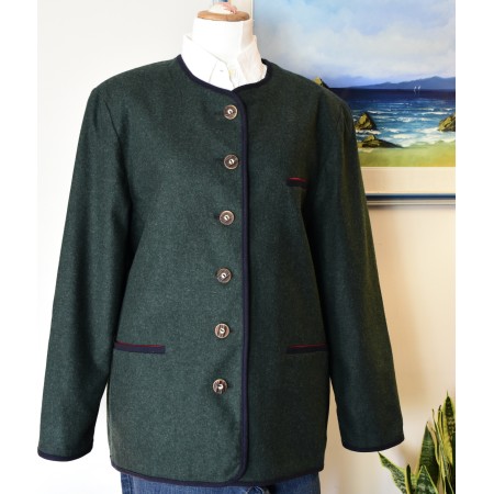 GIACCA BLAZER  LANA STILE TIROLESE tg.48 it. Vintage Hammerschmid