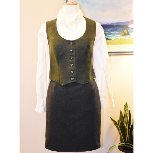 GILET  DONNA TIROLESE  LANA Tg.46 it. Loden Frey
