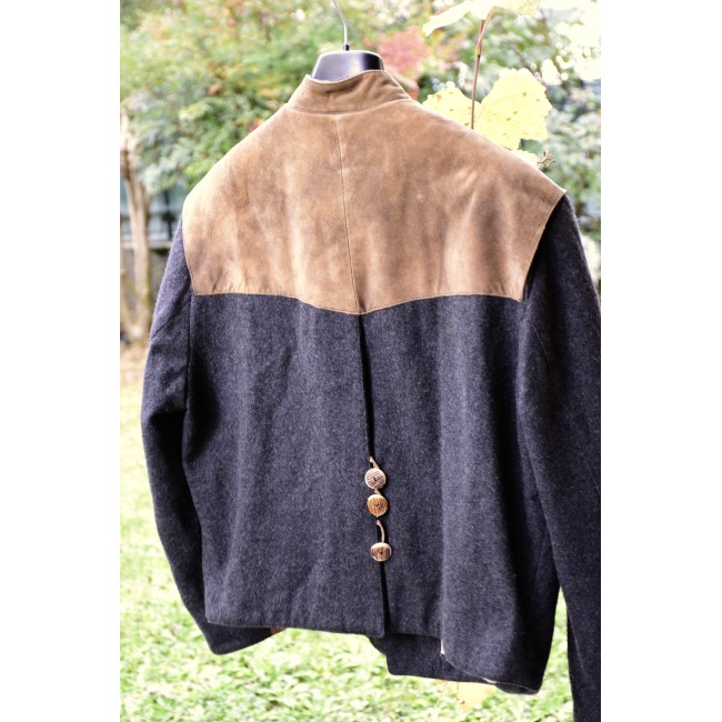 GIACCONE LANA/PELLE  UOMO tg. 52  STILE...