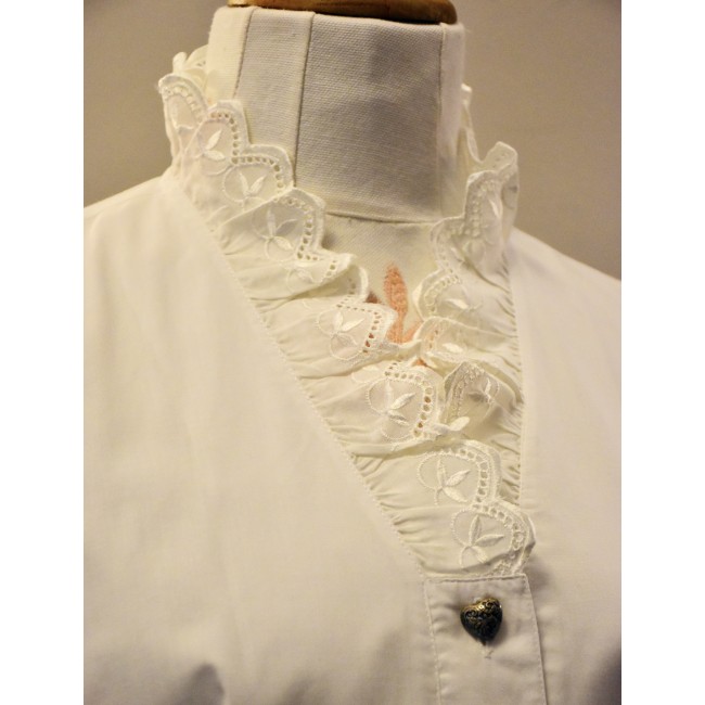 CAMICIA STILE TIROLESE  tg 46/48 it. CON PIZZO
