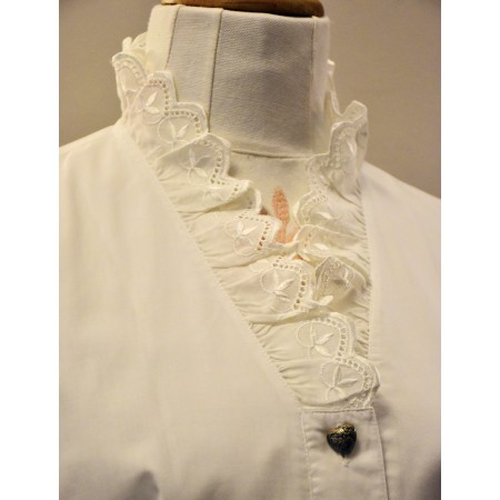 CAMICIA STILE TIROLESE  tg 46/48 it. CON PIZZO