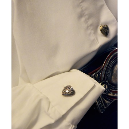 CAMICIA STILE TIROLESE  tg 46/48 it. CON PIZZO