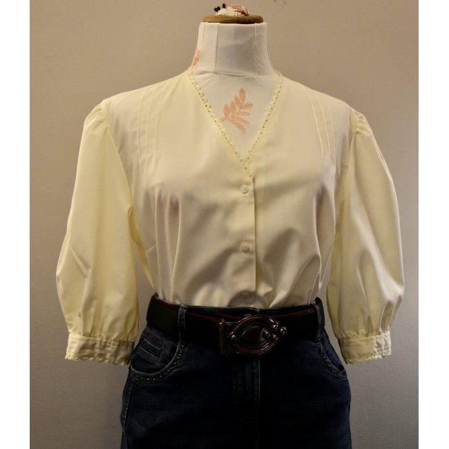 CAMICIA STILE TIROLESE Crema tg 48 it. Alphorn