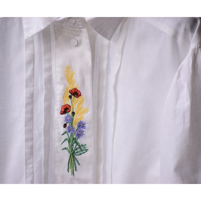 CAMICIA STILE TIROLESE  tg 52/54 it. CON RICAMO