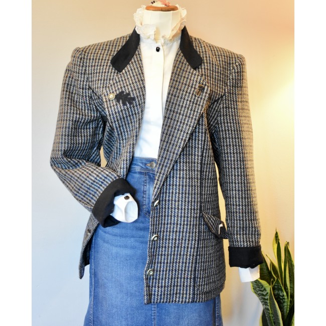 GIACCA BLAZER '80/'90 LANA STILE TIROLESE...