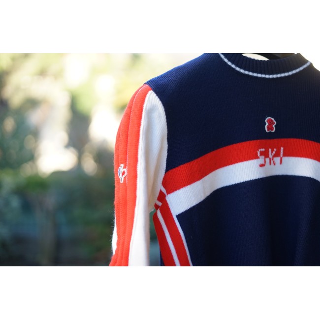 MAGLIONE SCI  IMBOTTITURE VINTAGE  '80 tg.L...