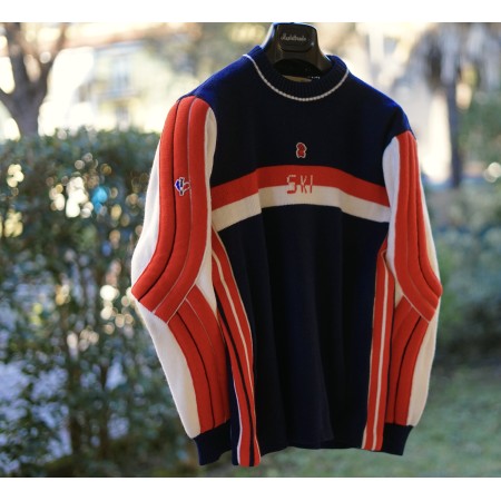 MAGLIONE SCI  IMBOTTITURE VINTAGE  '80 tg.L  pull Montant