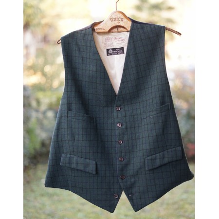 GILET UOMO Vintage Tg. 54 circa Swaine Adeney  Lana
