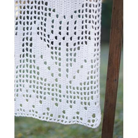 COPPIA TENDINE REALIZZATE A MANO AD UNCINETTO 60x44 cm