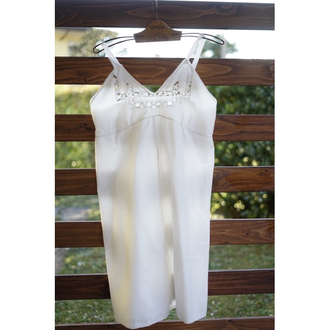 ANTICA  CAMICIA DA NOTTE RICAMATA A MANO