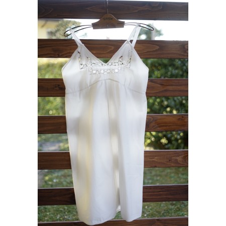 ANTICA  CAMICIA DA NOTTE RICAMATA A MANO