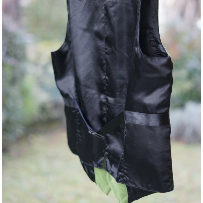 GILET UOMO Vintage Tg. 48 velluto verde Alpin