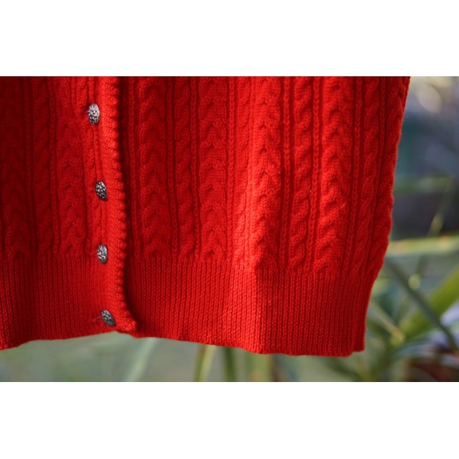 GILET ROSSO tg. 48  DONNA TIROLESE Giesswein