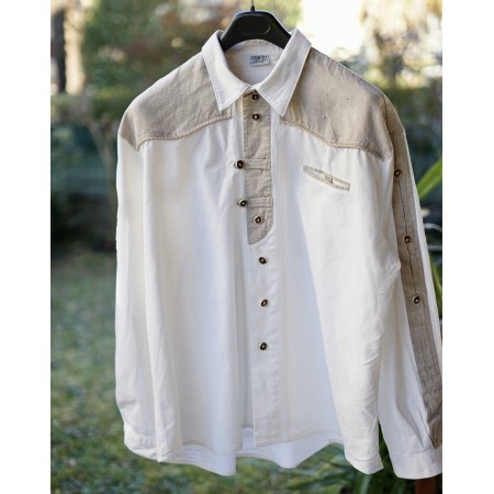 CAMICIA UOMO STILE TIROLESE  TG.43 circa Country