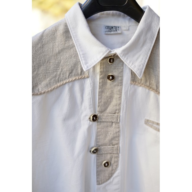 CAMICIA UOMO STILE TIROLESE  TG.43 circa Country
