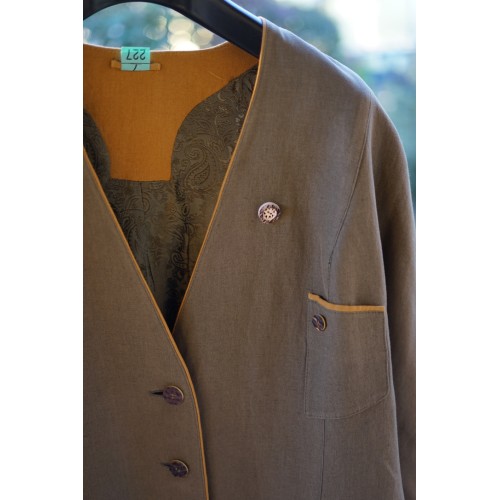GIACCA BLAZER  MISTO LINO STILE TIROLESE tg. 52 it. 2