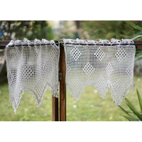 COPPIA TENDINE AD  UNCINETTO 37x30 cm