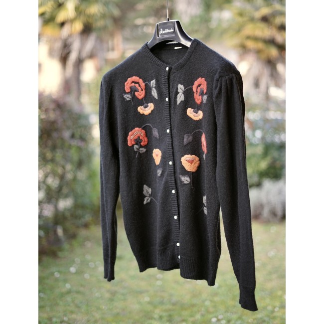MAGLIA GOLFINO CARDIGAN tg.46/48 it.  RICAMATO