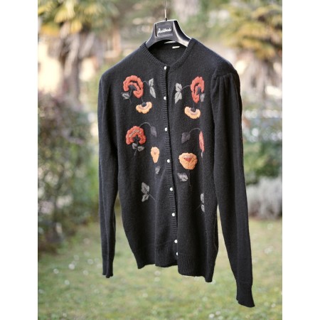 MAGLIA GOLFINO CARDIGAN tg.46/48 it.  RICAMATO