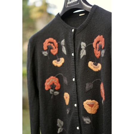 MAGLIA GOLFINO CARDIGAN tg.46/48 it.  RICAMATO