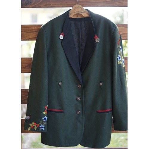 GIACCA BLAZER '80/'90 LANA STILE TIROLESE tg.46 Distler 2