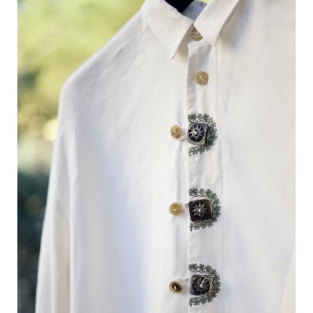 CAMICIA UOMO STILE TIROLESE  TG.45 Schlos Dorfl