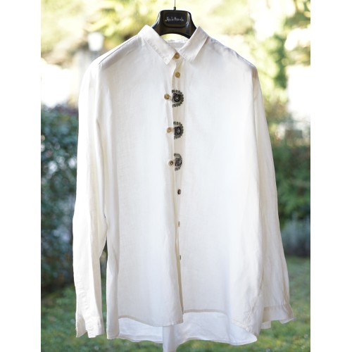 CAMICIA UOMO STILE TIROLESE  TG.45 Schlos Dorfl 2
