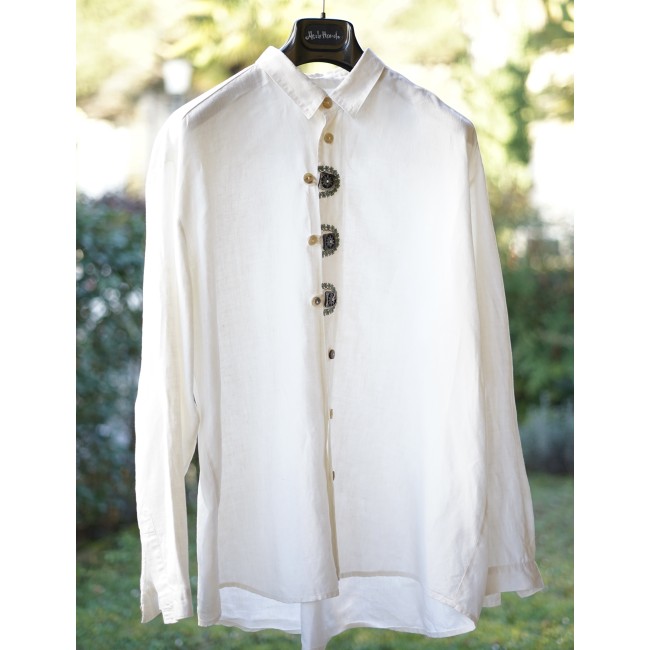 CAMICIA UOMO STILE TIROLESE  TG.45 Schlos Dorfl