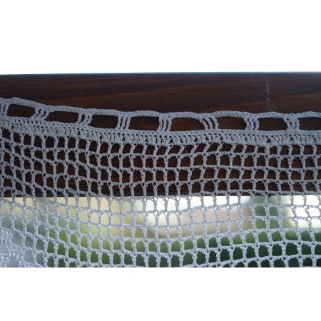 COPPIA TENDE  REALIZZATE UNCINETTO 75x65 cm MULINI A VENTO