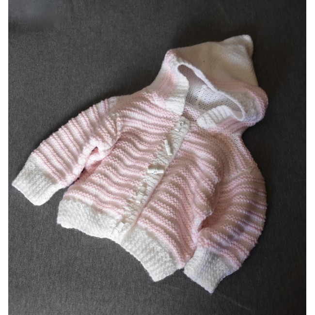 GOLFINO ROSA REALIZZATO A MANO 6/9 mesi