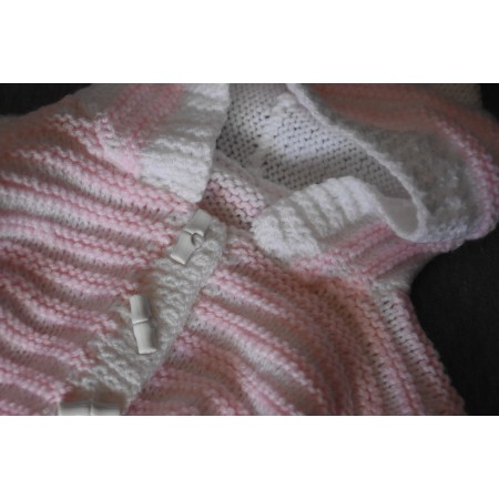 GOLFINO ROSA REALIZZATO A MANO 6/9 mesi