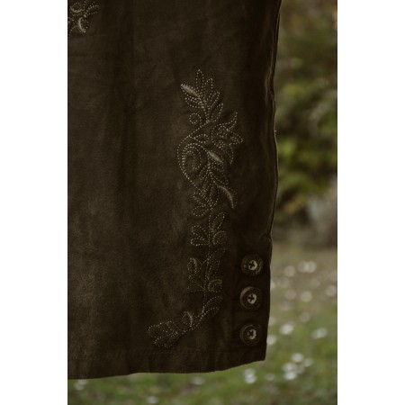 PANTALONI tg. 54 PELLE LEDERHOSEN TIROLESE Birkhahn