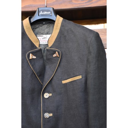 GIACCA IN LINO PELLE tg. 26 - 52 it. STILE TIROLESE Traunsee Trachten