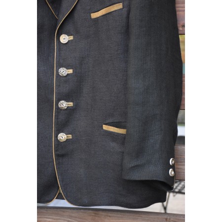 GIACCA IN LINO PELLE tg. 26 - 52 it. STILE TIROLESE Traunsee Trachten