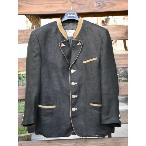 GIACCA IN LINO PELLE tg. 26 - 52 it. STILE TIROLESE...