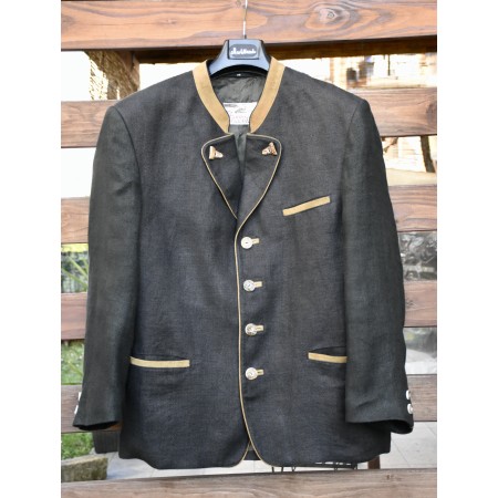 GIACCA IN LINO PELLE tg. 26 - 52 it. STILE TIROLESE Traunsee Trachten