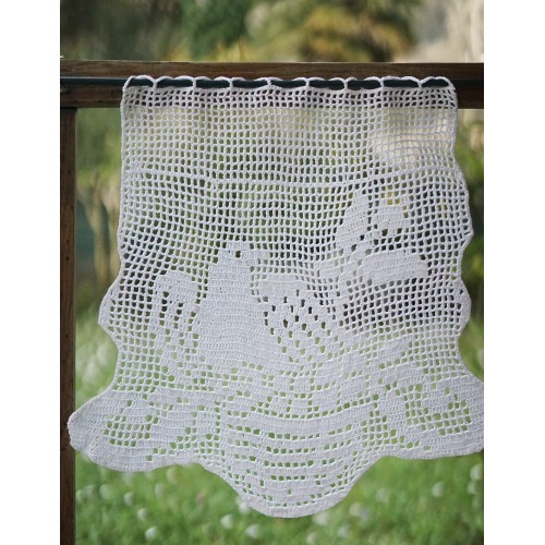 TENDINA REALIZZATA AD UNCINETTO 38x38cm