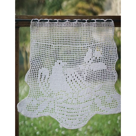 TENDINA REALIZZATA AD UNCINETTO 38x38cm