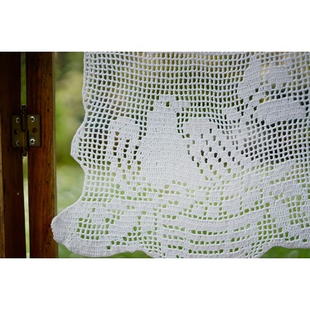 TENDINA REALIZZATA AD UNCINETTO 38x38cm