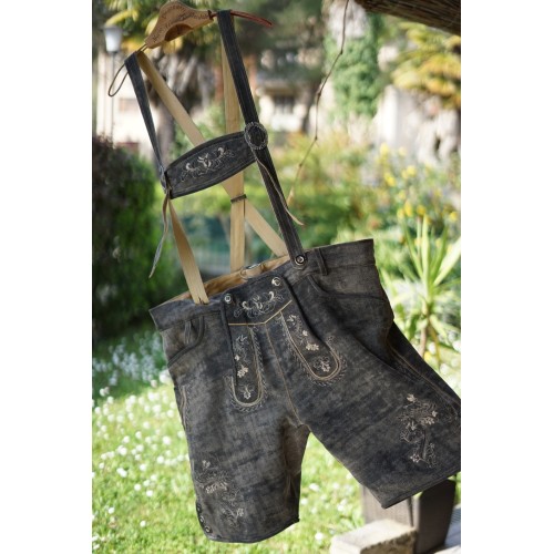 PANTALONI tg. 60 PELLE LEDERHOSEN TIROLESE
