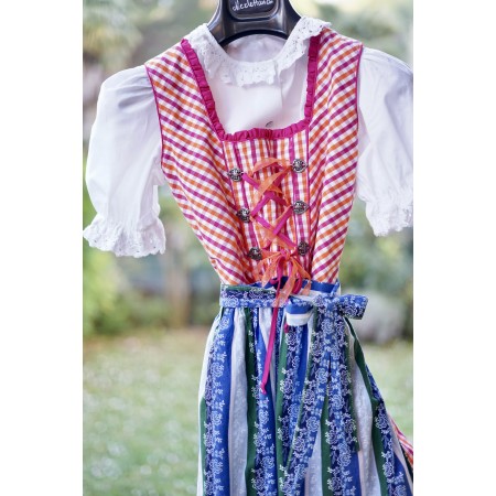 ABITO Distler +CAMICIA + GREMBIULE IN STILE TIROLESE  tg. 158/ 11-12 anni