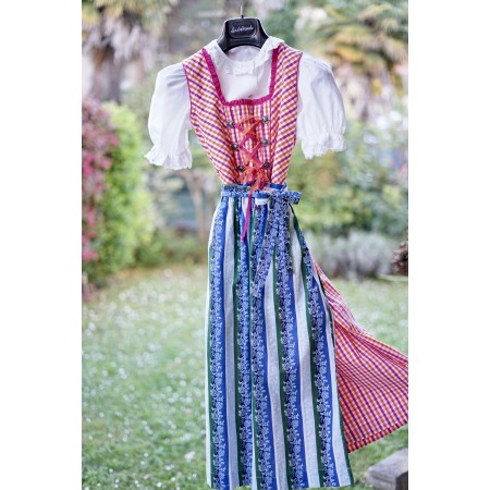 ABITO Distler +CAMICIA + GREMBIULE IN STILE TIROLESE  tg. 158/ 11-12 anni