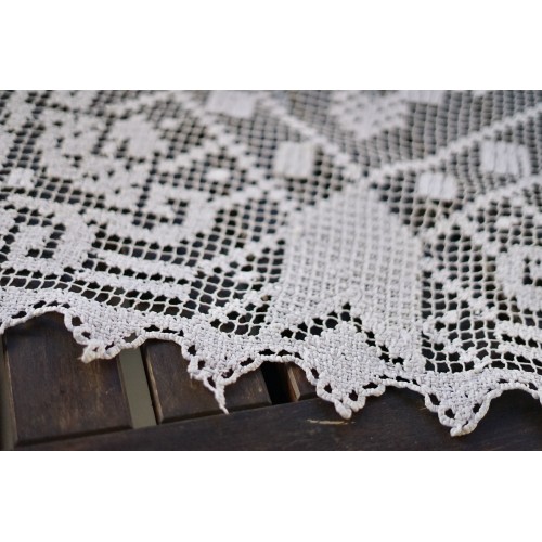 ANTICA TOVAGLIETTA  FILET A RETE 60x60cm ca. 2