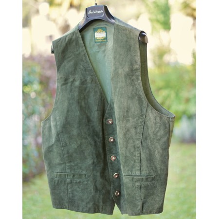 GILET  Tg.54 it. UOMO TIROLESE IN PELLE Hammerschmid