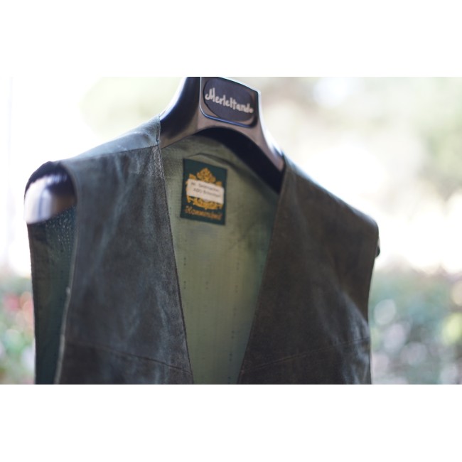 GILET  Tg.54 it. UOMO TIROLESE IN PELLE...