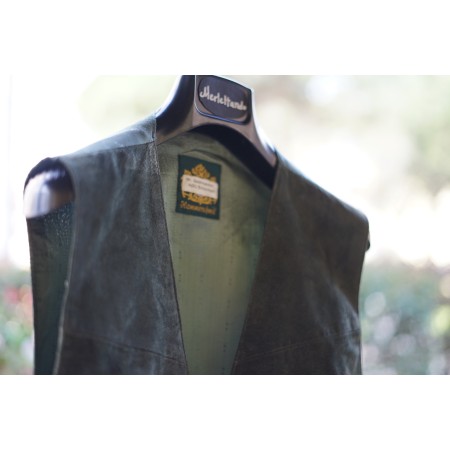 GILET  Tg.54 it. UOMO TIROLESE IN PELLE Hammerschmid