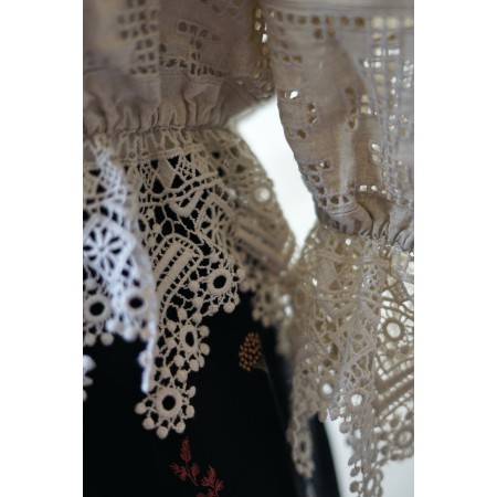 CAMICIA CON PIZZO STILE TIROLESE  tg 44 it. Coluntry Line
